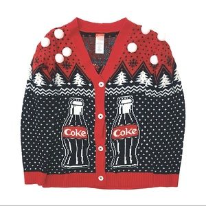 Coca-Cola Women's Black & Red Holiday Sweater